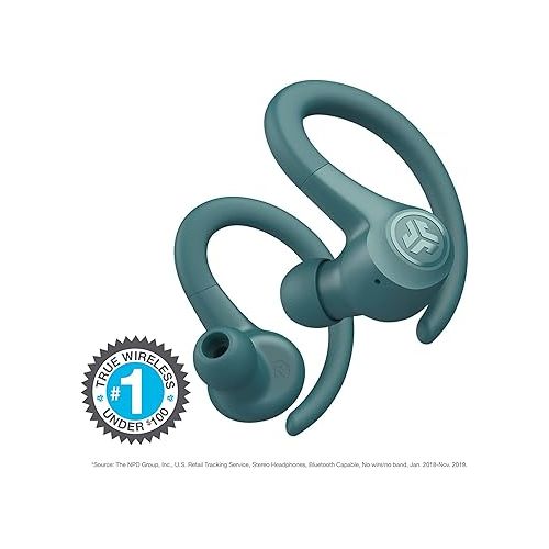  JLab Go Air Sport, Wireless Workout Earbuds, Teal, Featuring C3 Clear Calling, Secure Earhook Sport Design, 32+ Hour Bluetooth Playtime, and 3 EQ Sound Settings