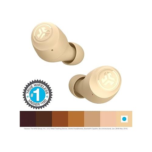  JLab Go Air Tones True Wireless Earbuds Designed with Auto On and Connect, Touch Controls, 32+ Hours Bluetooth Playtime, EQ3 Sound, and Dual Connect, Natural Earthtone Color (155 N)