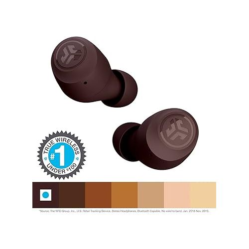  JLab Go Air Tones True Wireless Earbuds Designed with Auto On and Connect, Touch Controls, 32+ Hours Bluetooth Playtime, EQ3 Sound, and Dual Connect, Natural Earthtone Color (4975 C)