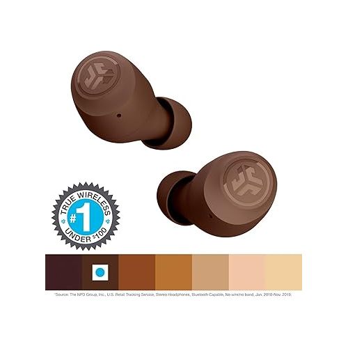  JLab Go Air Tones True Wireless Earbuds Designed with Auto On and Connect, Touch Controls, 32+ Hours Bluetooth Playtime, EQ3 Sound, and Dual Connect, Natural Earthtone Color (4625 W)