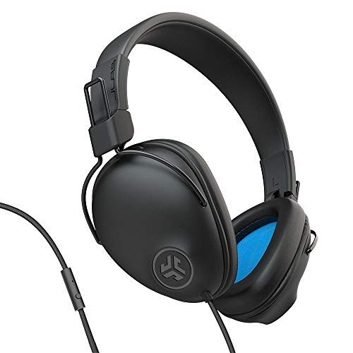  JLab Studio Pro Over-Ear Headphones Wired Headphones Tangle Free Cord Ultra-Plush Faux Leather with Cloud Foam Cushions 40mm Neodymium Drivers with C3 Sound Black