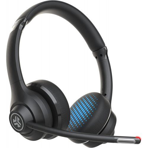  JLab Go Work Wireless On-Ear Headphones with Boom Mic Bluetooth or Wired Office Headset Multipoint Connect 45+ Hours Playtime Clear Calls and Video Calls Using Your Computer or Mob