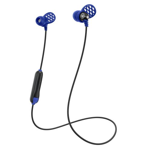  JLAB JLab Audio Metal Bluetooth Wireless Rugged Earbuds - Black  Blue - Titanium 8mm Drivers 6 Hour Battery Life Bluetooth 4.1 IP55 Sweat Proof Rating Extra Gel Tips and Cush Fins