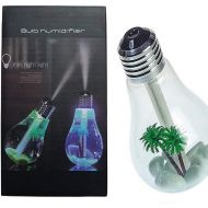 JM USB Portable Desktop Bulb Air Humidifier, Ultrasonic Humidifier with On/Off 7 Color Changing LED Night Lights, 400ml USB Portable Mist Air Humidifier for Home, Office, Bedroom,
