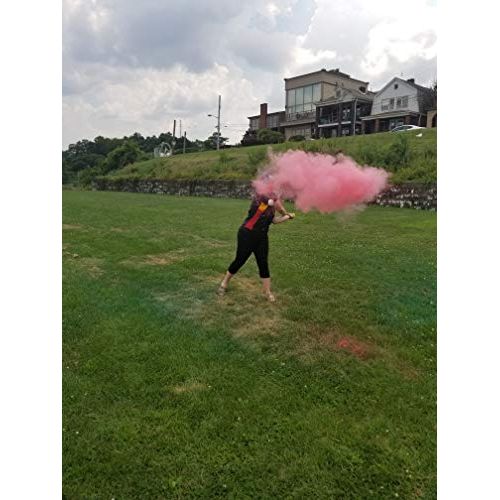  [아마존베스트]J&M Gender Reveal Baseball for Baby Showers and Reveal Parties - 100% All Natural Holi Powder (Pink)