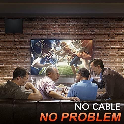  JM NEXLOV TV Antenna - Amplified HD Digital Indoor TV Antenna 380+ Miles Long Range - Compatible 4K 1080p Fire tv Stick and All Older TVs with Amplifier Signal Booster for Free Channels