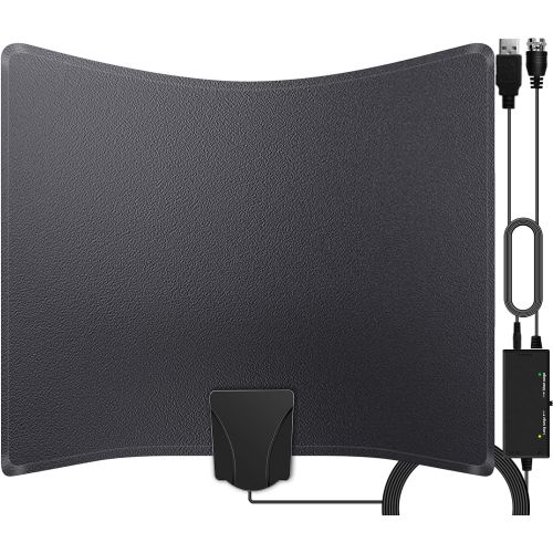  JM NEXLOV TV Antenna - Amplified HD Digital Indoor TV Antenna 380+ Miles Long Range - Compatible 4K 1080p Fire tv Stick and All Older TVs with Amplifier Signal Booster for Free Channels