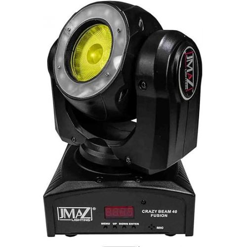  Crazy Beam 40 Fusion LED Moving Head Beam Light 40-Watt Quad RGBW with LED Ring DMX512 For Stage Light Disco DJ Wedding Party Show Live Concert Lighting