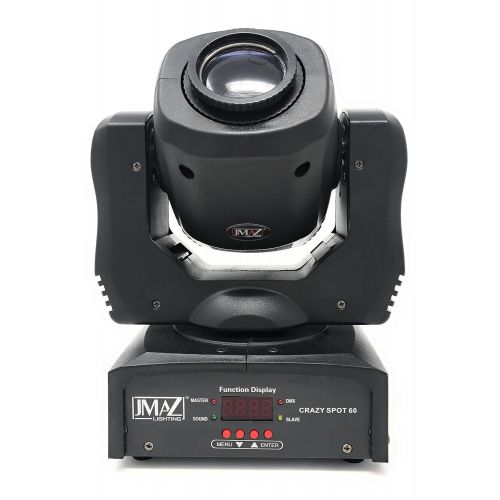  JMAZ Crazy Spot 60 Moving Head Light 60-Watt LED with 7 Gobo Patterns and 2 Lenses (Standard and Prism) For Stage Light Disco DJ Church Wedding Party Show Live Concert Lighting