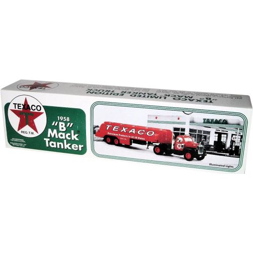  JMT Replicas 1958 B Model Mack Tanker Plastic Toy Truck with Texaco Logo, Special Edition Coin Bank