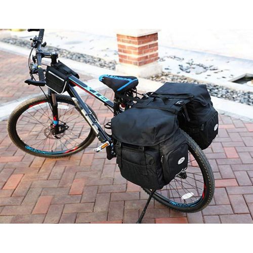  JMsDream Bicycle Bike Bag, 50L Bike Bicycle Panniers Commuting Saddle Bag with Reflective Trim and Large Pockets for Bike Bicycle Rear Rack