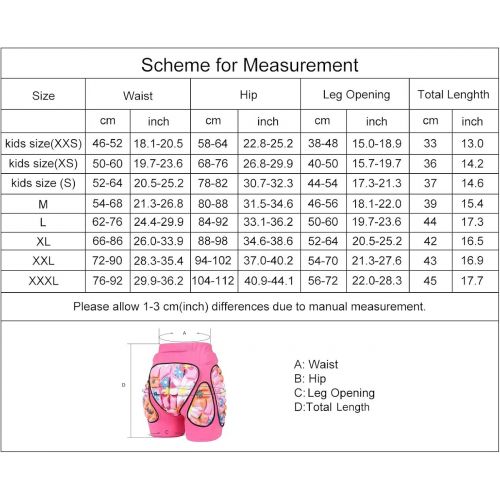  JMsDream 3D Padded Protection Hip EVA Short Pants Protective Gear for Kids & Adults Skating Riding Roller