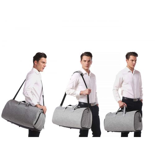  JMsDream Travel Garment Bag with Shoulder Strap Carry on Duffel Bags Hanging Suitcase & Suit Travel Bags with Shoe Pouch for Men Women