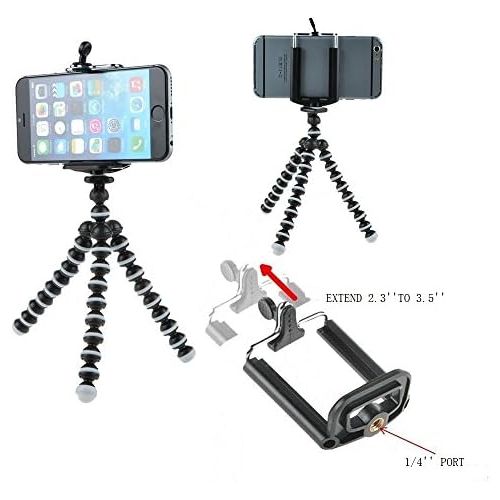  JNSupplier Flexible Tripod Stand for GoPro HD Hero 1 2 3 3+ 4 Camera iPHONE Samsung GALAXY S7 S7 EDGE Smart Phone (Tripod Mount)