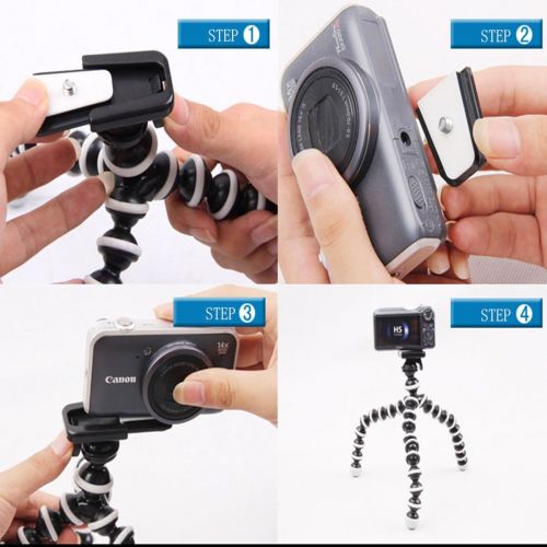  JNSupplier Flexible Tripod Stand for GoPro HD Hero 1 2 3 3+ 4 Camera iPHONE Samsung GALAXY S7 S7 EDGE Smart Phone (Tripod Mount)