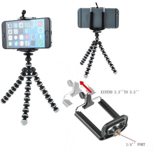  JNSupplier Flexible Tripod Stand for GoPro HD Hero 1 2 3 3+ 4 Camera iPHONE Samsung GALAXY S7 S7 EDGE Smart Phone (Tripod +Holder)