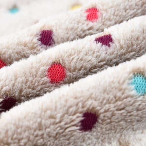  JOANNAS HOME Baby Fleece Blanket Soft Warm Polka Dot Bed Blankets for Kids Girls and Boys for Swaddle, Stroller,...