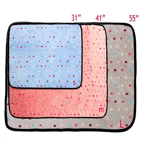  JOANNAS HOME Baby Fleece Blanket Soft Warm Polka Dot Bed Blankets for Kids Girls and Boys for Swaddle, Stroller,...