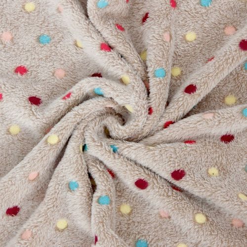  JOANNAS HOME Baby Fleece Blanket Soft Warm Polka Dot Bed Blankets for Kids Girls and Boys for Swaddle, Stroller,...