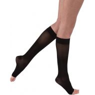 JOBST UltraSheer Knee High 15-20 mmHg Compression Stockings, Open Toe, Small, Classic Black