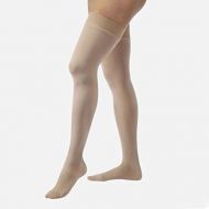 JOBST Relief 30-40 mmHg Closed Toe Thigh High Support Sock with Silicone Top Band Size: Medium, Color: Black