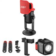 JOBY Wavo POD Desktop USB Microphone Value Kit with Phone Mount and LED Light