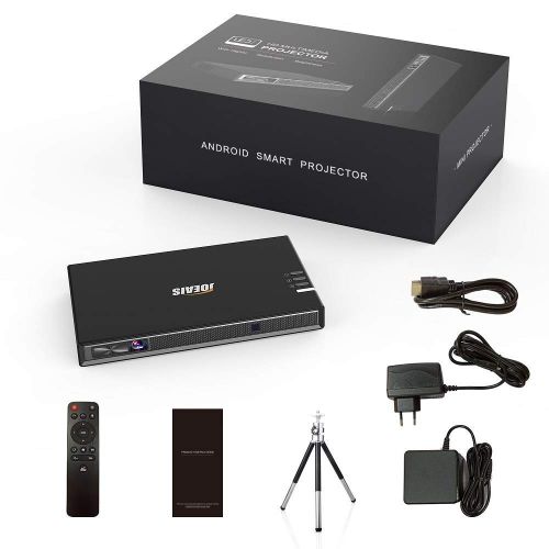  [아마존 핫딜]  [아마존핫딜]JOEAIS Mini Beamer, Mini Projektor Android WiFi Bluetooth 200ANSI Lumens Unterstuetzung 1080P 4K 3D-DLP-LINK, Kompatibel mit TV-Stick/PS3/PS4/HDMI/USB/TF/Laptop/Smartphone