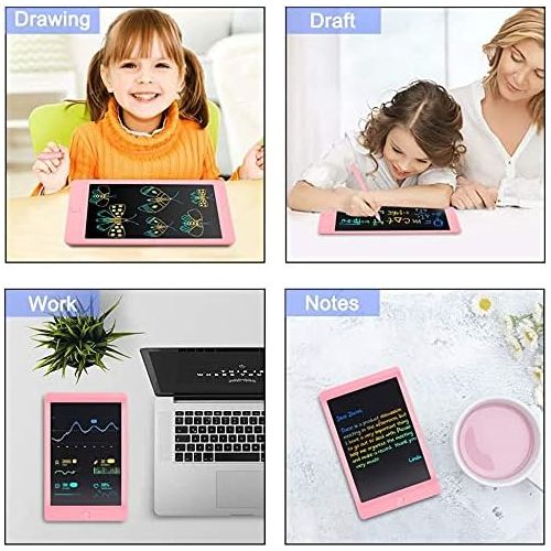  [아마존베스트]JOEAIS Colourful LCD Writing Board 8.5 Inch Electronic Writing Tablet with Pen, Digital Drawing Board with Anti-Clearance Function, Painting Graffiti Notes Writing for Children (Pi