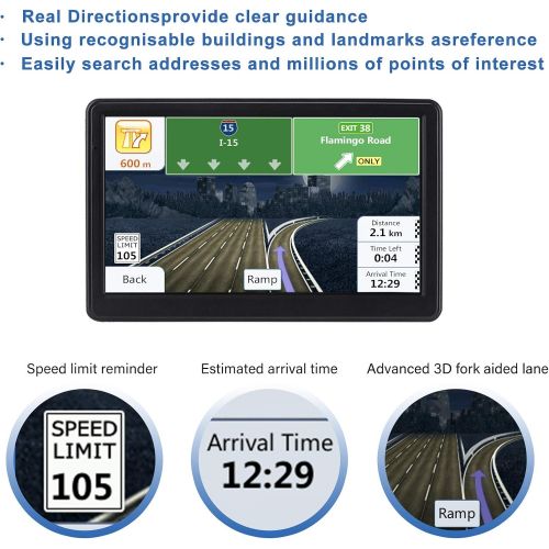  JOGANVE Car GPS Navigation GPS Navigation for Truck & RV & Car, Driver Alerts, Turn-by-Turn Directions, 2022 Map with Free Lifetime UpdateMap Update