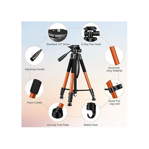  JOILCAN Camera Tripod, Heavy Duty Tripod for Camera, 67