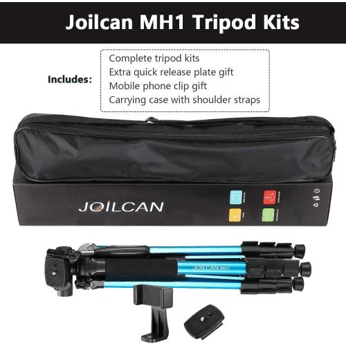  JOILCAN 72-Inch Camera/Phone Tripod, Aluminum Tripod Travel Monopod Full Size for DSLR with 2 Quick Release Plates,Universal Phone Mount and Convenient Carrying Case Ideal for Travel and W