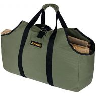 JOINDO Water Resistant Canvas Firewood Log Carrier, Heavy Duty Log Tote Bag for Camping, Wood Carrying Bag for Barbecue