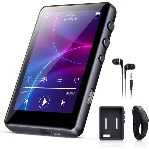  [아마존베스트]JOLIKE 32GB MP3 Player with Bluetooth 5.0, Music Player with 2.4inch Full Touch Screen, HiFi Lossless Sound, FM Radio, Line-in Record, A-B Repeat Function, Built-in Speaker, Support TF Ca