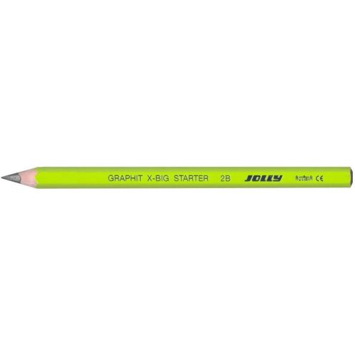  Jolly X-Big Jumbo-sized 2B Graphite Pencils with Storage Tub; Tub of 35, Perfect for Special Needs, Art Therapy, Pre-School and Early Learners