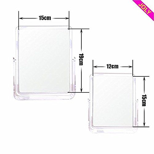  JOLY Double-Sided Swivel Vanity Makeup Mirror (Small, Transparent)