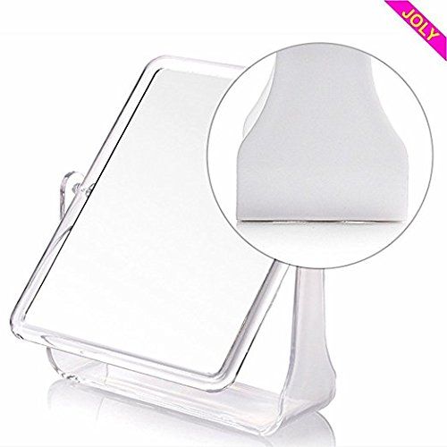  JOLY Double-Sided Swivel Vanity Makeup Mirror (Small, Transparent)