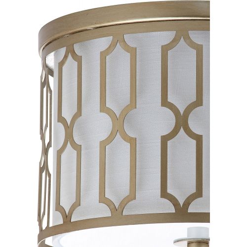  Link 2-Light 12.75 Metal Flush Mount, Soft Gold by JONATHAN Y