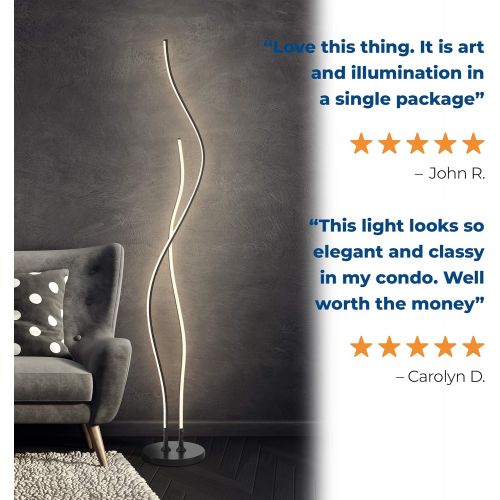  JONATHAN Y JYL7008B Cairo 63.75 LED Floor Lamp, Gold