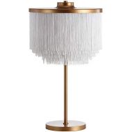 JONATHAN Y JYL9045A Coco 27.5 FringedMetal Table Lamp, Gold
