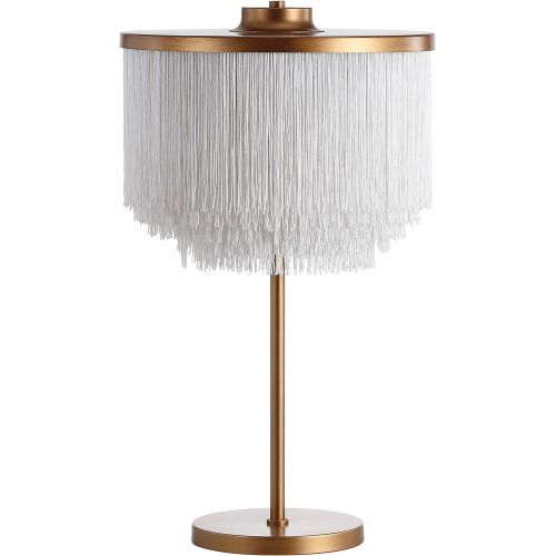  JONATHAN Y JYL9045A Coco 27.5 FringedMetal Table Lamp, Gold