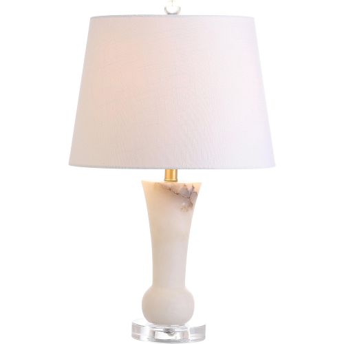  JONATHAN Y JYL5021A Eliza 23 Alabaster Table Lamp, Crystal Base