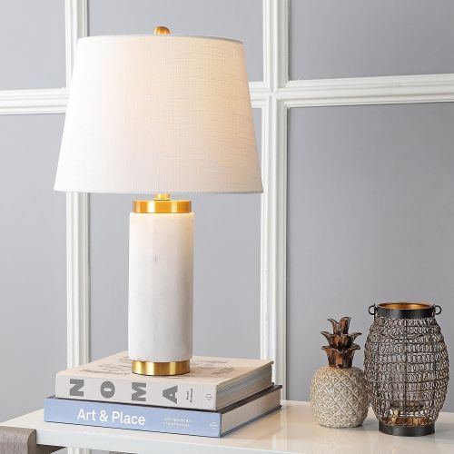  JONATHAN Y Jonathan Y JYL5022A Table Lamp, 14 x 23 x 14, WhiteGold Base with White Shade