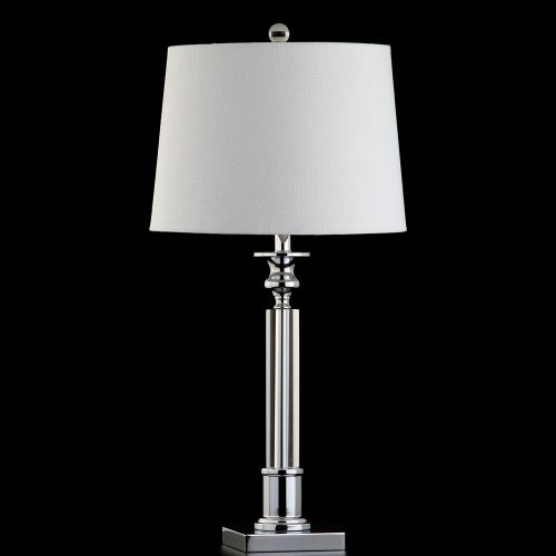  JONATHAN Y Jonathan Y JYL2050A Table Lamp, 14 x 28 x 14, ClearChrome with White Shade