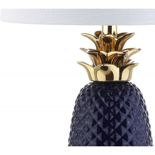  Pineapple 23 Ceramic Table Lamp, NavyGold by JONATHAN Y