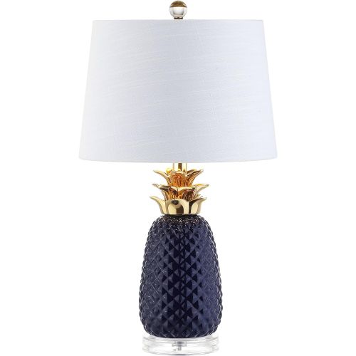  Pineapple 23 Ceramic Table Lamp, NavyGold by JONATHAN Y