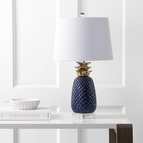  Pineapple 23 Ceramic Table Lamp, NavyGold by JONATHAN Y