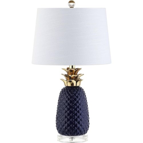  Pineapple 23 Ceramic Table Lamp, NavyGold by JONATHAN Y