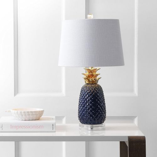  Pineapple 23 Ceramic Table Lamp, NavyGold by JONATHAN Y