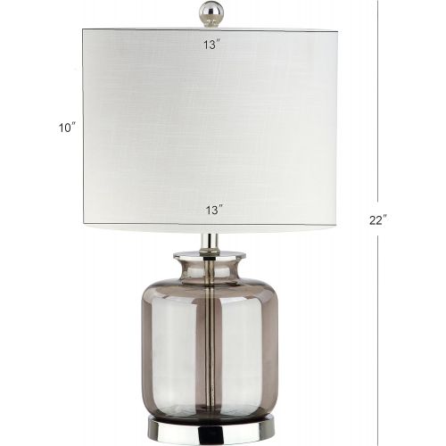  Marsh 22 Glass Table Lamp, Smoke Gray by JONATHAN Y