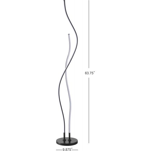  JONATHAN Y JYL7008A Cairo Led Integrated Floor Lamp, 63.75, Chrome